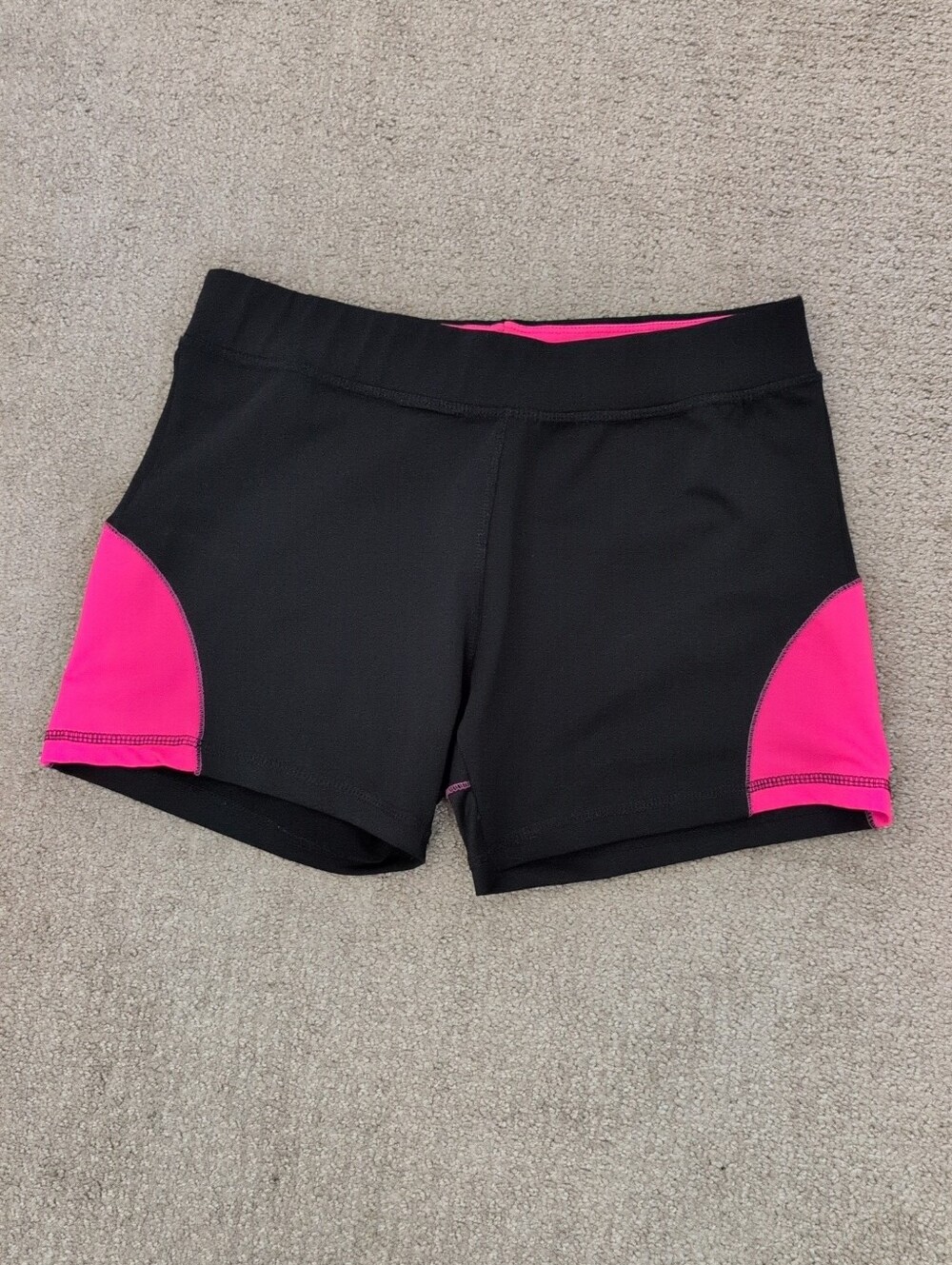 Love Nation Black and Hot Pink Women's Athletic Shorts